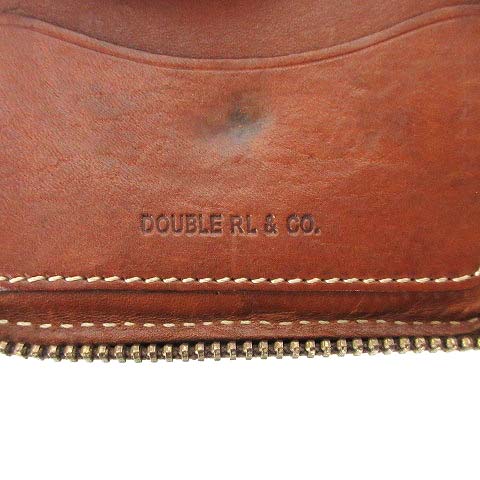 ダブルアールエル RRL 二つ折り財布 カービング ラウンドジップ  