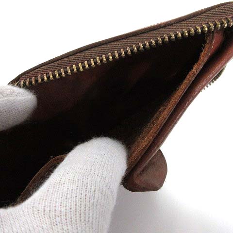 ダブルアールエル RRL 二つ折り財布 カービング ラウンドジップ  