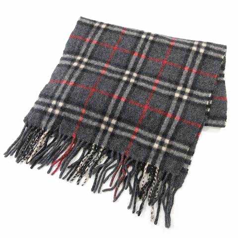 ✨️BURBERRY✨️バーバリー　ウール100%　ノバチェックマフラー　グレー バーバリー マフラー ウール 100% ノバチェック グレー チェック
