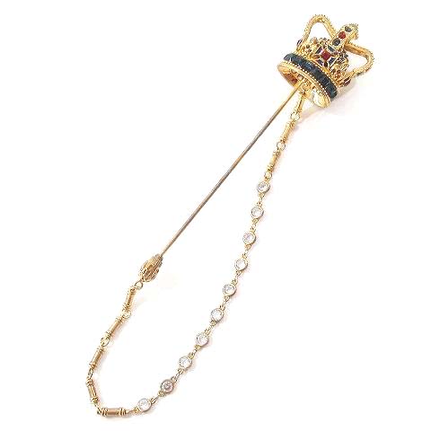 ドルチェ&ガッバーナ ドルガバ DOLCE&GABBANA 美品 王冠 ブローチ 