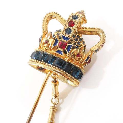 ドルチェ&ガッバーナ ドルガバ DOLCE&GABBANA 美品 王冠 ブローチ 
