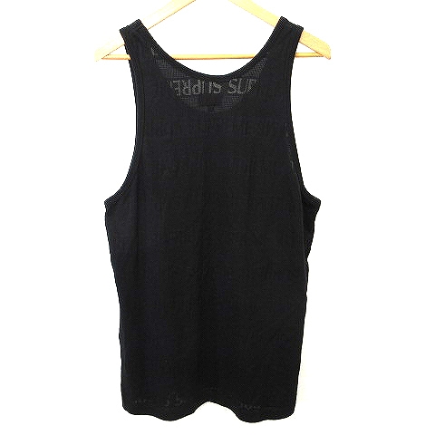 シュプリーム SUPREME タンクトップ メッシュ ロゴ 国内正規 コットン M 黒 ブラック ■SM0 メンズ