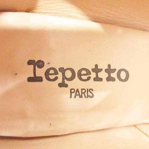 repetto PARIS ほそい メタリックイエロー ストラップハイヒール レア！