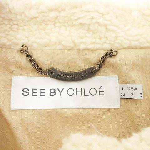 シーバイクロエ SEE BY CHLOE 美品 ボア ジャケット ノーカラー  