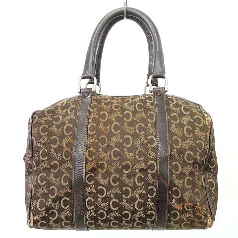 セリーヌ CELINE ヴィンテージ ボストンバッグ Cマカダム キャンバス 