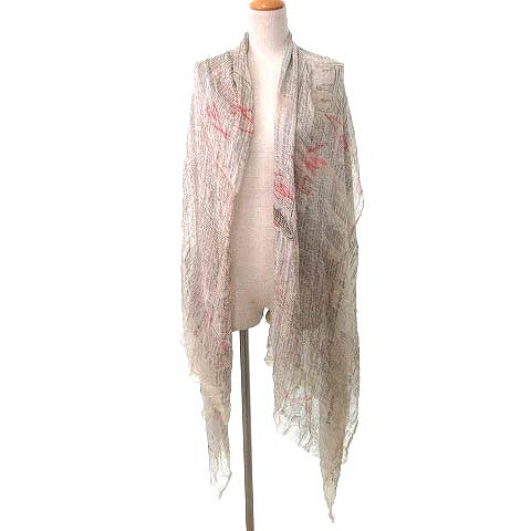 ファリエロサルティ Faliero Sarti 美品 近年 大判 ストール 総柄 透け 
