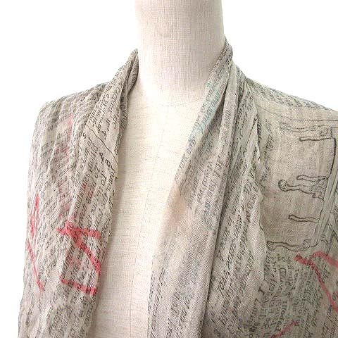 ファリエロサルティ Faliero Sarti 美品 近年 大判 ストール 総柄 透け  