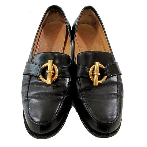 エルメス HERMES ローファー レザー シェーヌダンクル 金具 34.5 34 1 