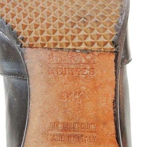 エルメス HERMES ローファー レザー シェーヌダンクル 金具 34.5 34 1 