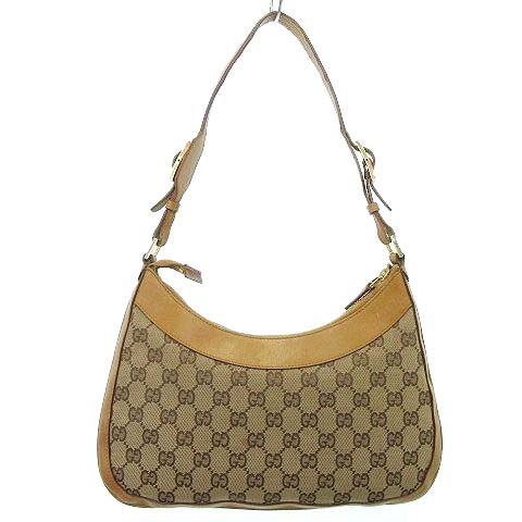グッチ GUCCI ジャッキー GGキャンバス ワンショルダーバッグ レザー 