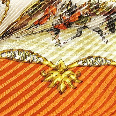 エルメス HERMES 美品 プリーツ カレ140 ムガル王朝の馬 LES CHEVAUX  