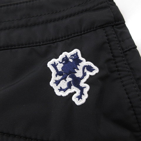 PEARLY GATES - パーリーゲイツ ゴルフウェア ボトム ナイロンパンツ 4 黒 ブラック パーリーゲイツ ゴルフウェア 89 刺繍 バックプリント パンツ 4 黒