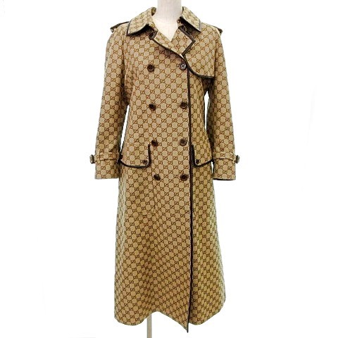 グッチ GUCCI 国内正規 21SS GG COTTON Coat トレンチコート 総柄 36 S 