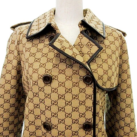 グッチ GUCCI 国内正規 21SS GG COTTON Coat トレンチコート 総柄 36 S