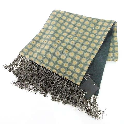 ダンヒルカシミヤ マフラー グリーン 未使用 ダンヒル カシミヤ100