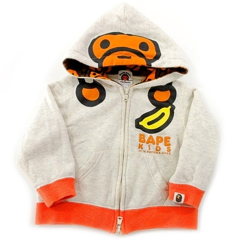 アベイシングエイプ A BATHING APE ベイプ BAPE KIDS パーカー ジップ 