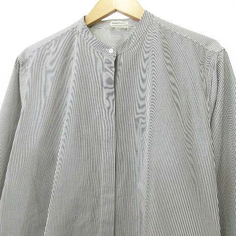 エルメス HERMES マルジェラ期 バンドカラー シャツ 長袖 ストライプ  