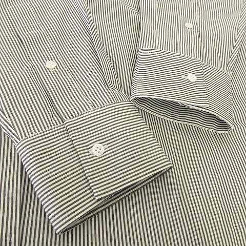 エルメス HERMES マルジェラ期 バンドカラー シャツ 長袖 ストライプ  