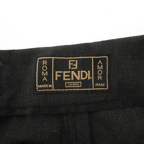 未使用品 フェンディ FENDI タグ付き スラックス パンツ ストレッチ 
