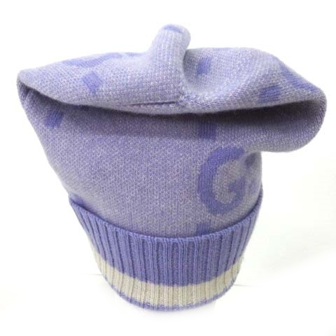 【美品】GUCCI　ニット帽　GG　676827 Cashmere hat GUCCI 676827 4GABX1360 - Ancote