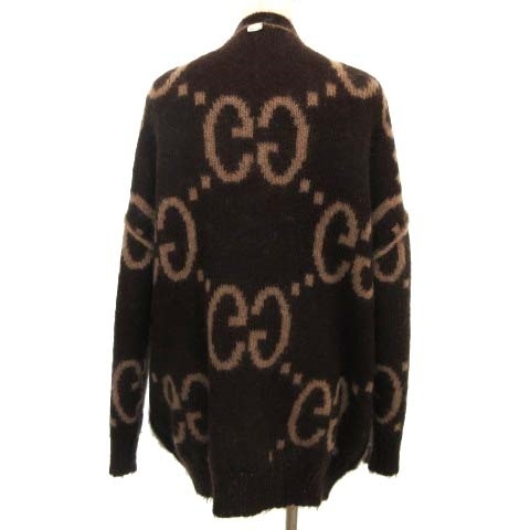 グッチ GUCCI 美品 21AW リバーシブル モヘア ニット カーディガン GG 