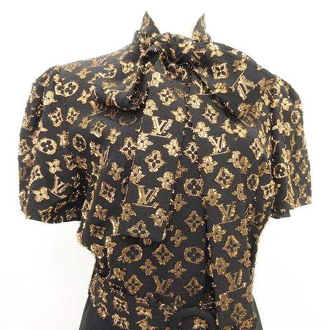 ルイヴィトン LOUIS VUITTON 美品 20ss シルク モノグラム タイ 