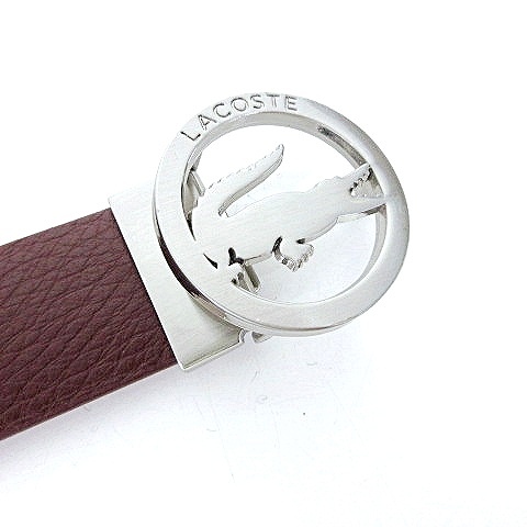 新品】ラコステ ブラウンベルト PLM0873 フリーサイズ 2種バックル付き