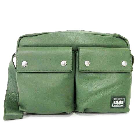 ポーター PORTER クルール レザー ショルダーバッグ フラップポケット 