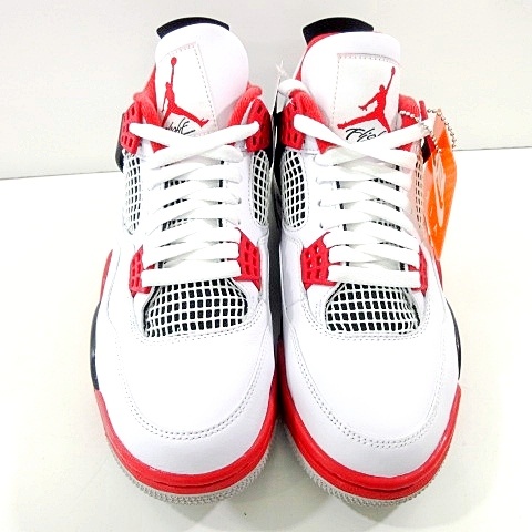 未使用品 ナイキ NIKE タグ付き AJ4 Air Joradn 4 Retro OG Fire Red 