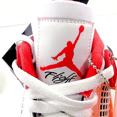 未使用品 ナイキ NIKE タグ付き AJ4 Air Joradn 4 Retro OG Fire Red 