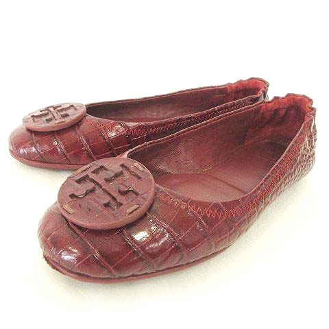 トリーバーチ TORY BURCH バレエシューズ クロコ型押し Tロゴ フラット 