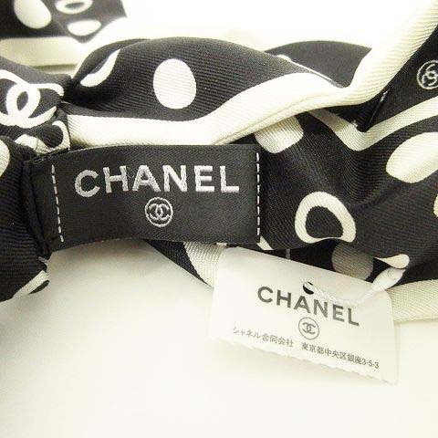 未使用品 シャネル CHANEL タグ付き シュシュ ココマーク シルク 
