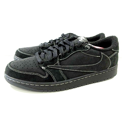 ナイキ NIKE 22年 タグ付き AJ1 LOW x Travis Scott Black Phantom 