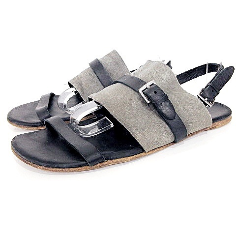 エルメス HERMES サンダル スエード カバード レザー ストラップ 40 