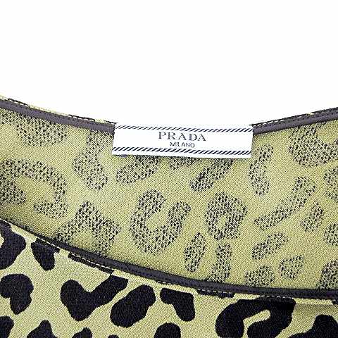 プラダ PRADA サーキュラー スカート ひざ丈 フレア レオパード柄