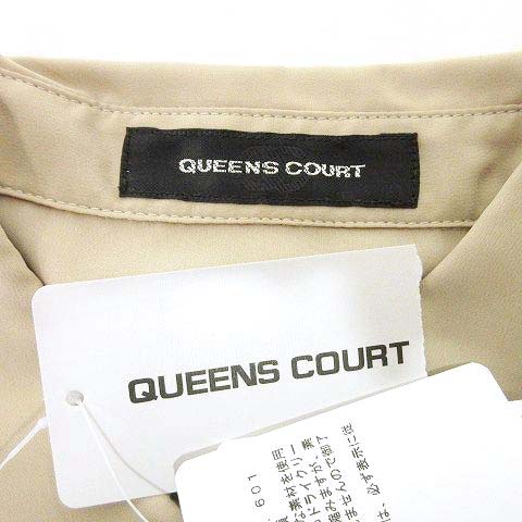 未使用品 クイーンズコート QUEENS COURT タグ付き ビジュー シャツ  