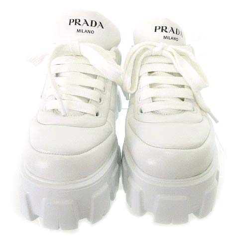 未使用品 プラダ PRADA モノリス パデッド ナッパレザー レースアップ 