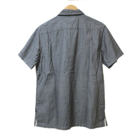 ステューシー STUSSY シャンブレー シャツ 半袖 刺繍 S グレー ステューシー STUSSY シャンブレー シャツ 半袖 刺繍 S グレー