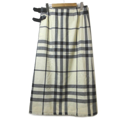 バーバリー ロンドン BURBERRY LONDON ロングスカート ラップ巻き  