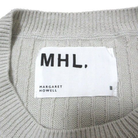 【美品】マーガレットハウエル　サマーニット　リボンタイ　半袖　コットン SUPERFINE COTTON JERSEY | MARGARET HOWELL（マーガレット