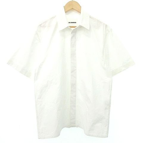 ジルサンダー JIL SANDER 21SS ドレスシャツ 半袖 インボタン コットン 