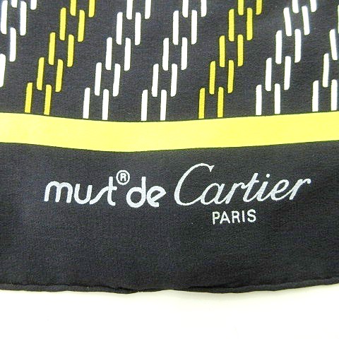 正規店仕入れの Must 美品 Cartier カルティエ de ロゴ柄 スカーフ Cartier 小物