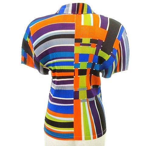 プリーツプリーズ PLEATS PLEASE イッセイミヤケ 美品 オープンカラー 