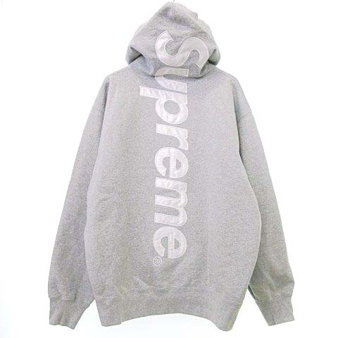 シュプリーム SUPREME 美品 22AW satin applique パーカー 