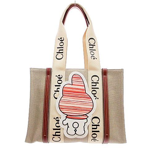 クロエ CHLOE × マイメロディ 美品 23年 ウッディ ミディアム トート 