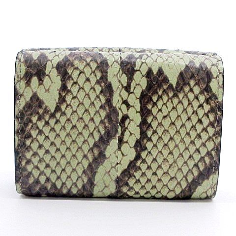 フェンディ FENDI 美品 ピーカブー 3つ折り財布 パイソン型押し 8M0426  