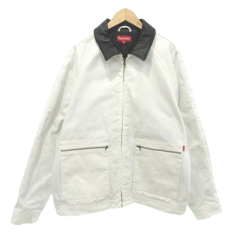 シュプリーム SUPREME 20AW Leather Collar Work Jacket 厚手 XLサイズ 