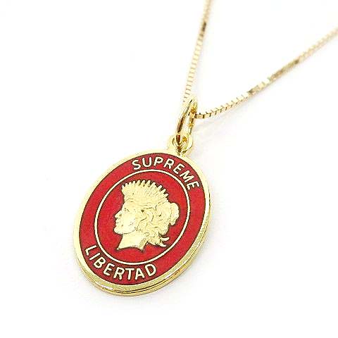 シュプリーム SUPREME SS19 K14 Libertad Gold Pendant コイン  