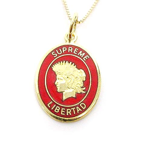 シュプリーム SUPREME SS19 K14 Libertad Gold Pendant コイン  