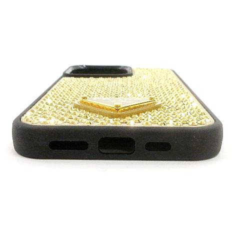 プラダ PRADA クリスタル iPhone ケース トライアングルロゴ ライン 
